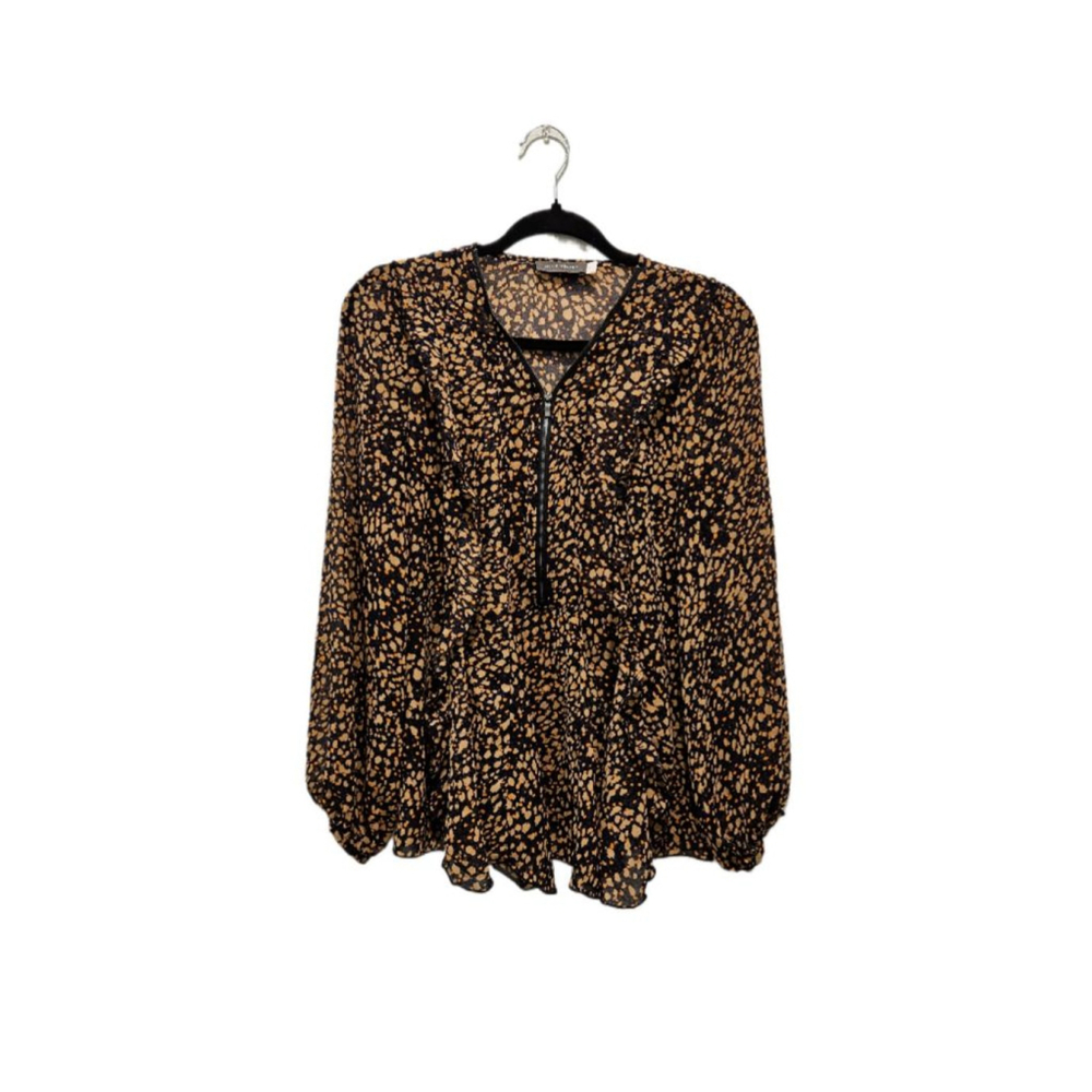 Women's Mint Velvet Blouse - Black & Tan - Size 8 - Picture 2 of 6